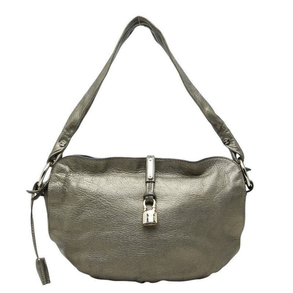 Celine Leather Bittersweet One Shoulder Bag Metallic Bronze Metallic Gold